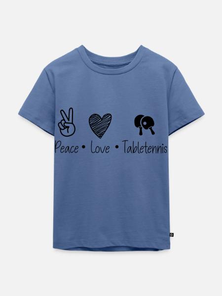 Tischtennis - Kinder Premium Bio T-Shirt - Taubenblau