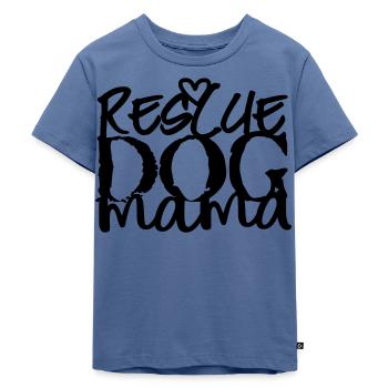 Rettungshund Mama 2 - Kinder Premium Bio T-Shirt - Taubenblau - Vorne - Mikhail (115cm)