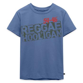 Reggae Hooligan 54 46 Jahre - Kinder Premium Bio T-Shirt - Taubenblau - Vorne - Mikhail (115cm)