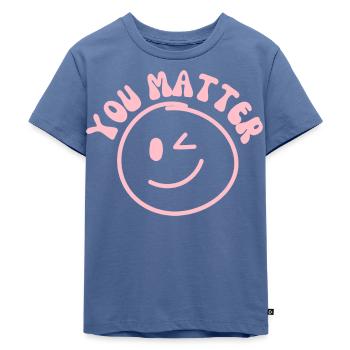 You Matter - Kinder Premium Bio T-Shirt - Taubenblau - Vorne - Mikhail (115cm)