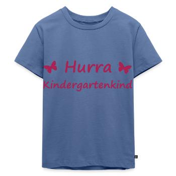 Kindergartenkind - Kinder Premium Bio T-Shirt - Taubenblau - Vorne - Mikhail (115cm)