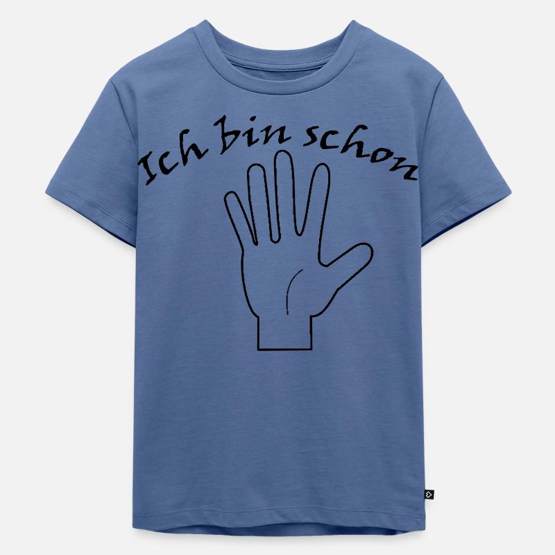 Ich bin schon 5 - Kinder Premium Bio T-Shirt - Taubenblau