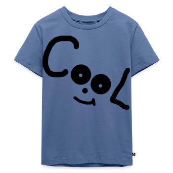 Cool - Kinder Premium Bio T-Shirt - Taubenblau - Vorne - Mikhail (115cm)