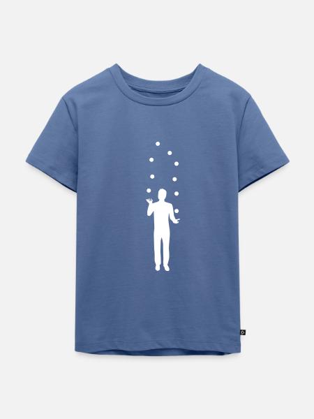 Jonglieren - Kinder Premium Bio T-Shirt - Taubenblau