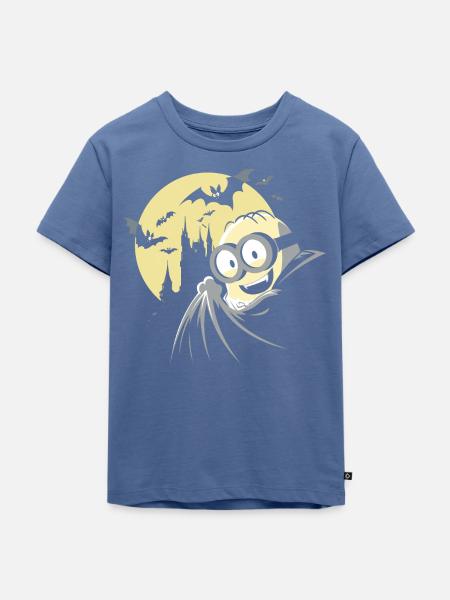 Minions Dave Halloween - Kinder Premium Bio T-Shirt - Taubenblau