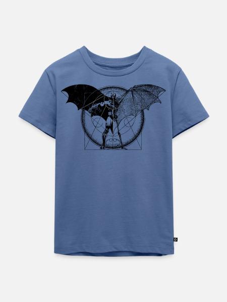 Batman Wings Zeichnung - Kinder Premium Bio T-Shirt - Taubenblau