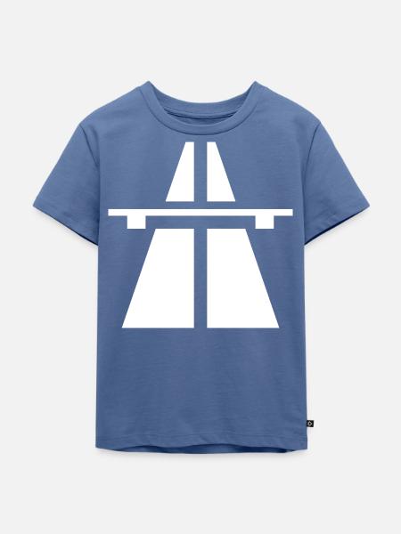 Autobahn - Kinder Premium Bio T-Shirt - Taubenblau