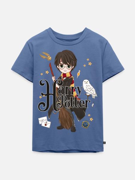 Harry Potter Elemente - Kinder Premium Bio T-Shirt - Taubenblau
