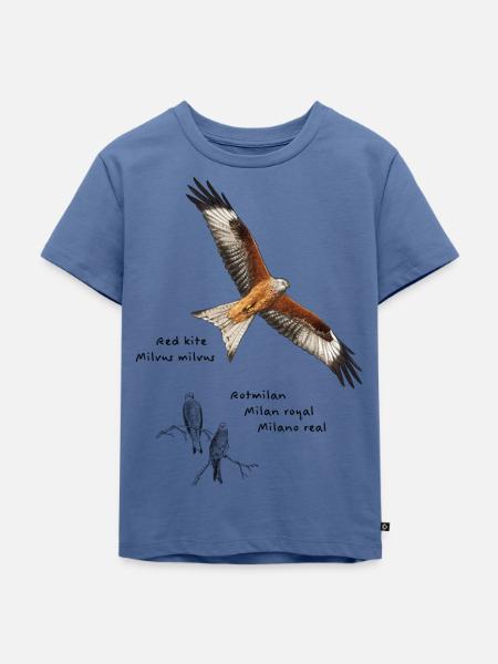 Rotmilan - Kinder Premium Bio T-Shirt - Taubenblau