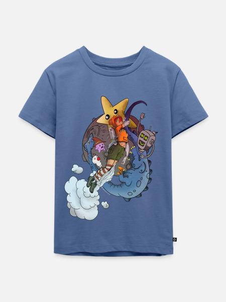 Spiel Mädchen - Kinder Premium Bio T-Shirt - Taubenblau