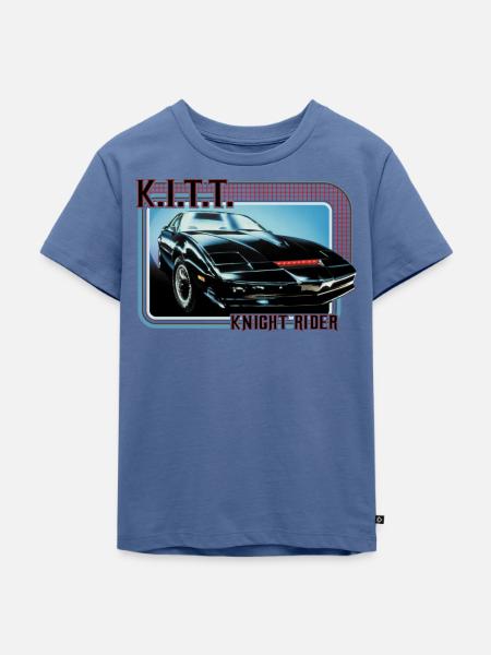 KITT Knight Rider - Kinder Premium Bio T-Shirt - Taubenblau