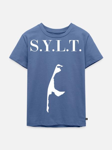 Sylt - Kinder Premium Bio T-Shirt - Taubenblau