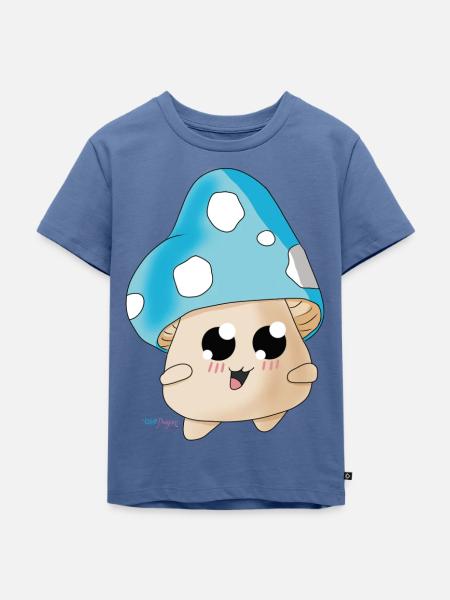 magischer pilz winter - Kinder Premium Bio T-Shirt - Taubenblau