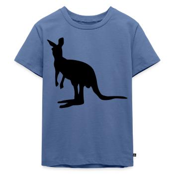 Kangaroo tier - Kinder Premium Bio T-Shirt - Taubenblau - Vorne - Mikhail (115cm)