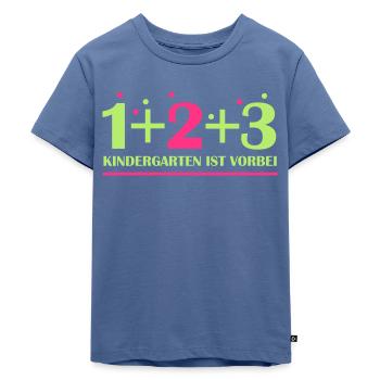 Rechnen lernen - Kinder Premium Bio T-Shirt - Taubenblau - Vorne - Mikhail (115cm)