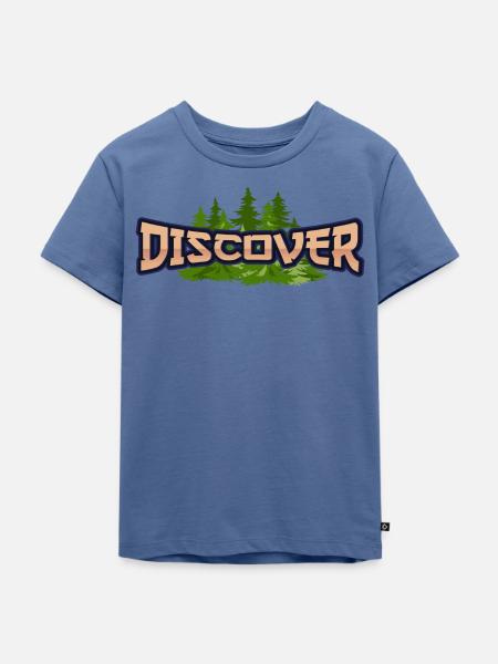 Entdecken Sie die Natur - Kinder Premium Bio T-Shirt - Taubenblau