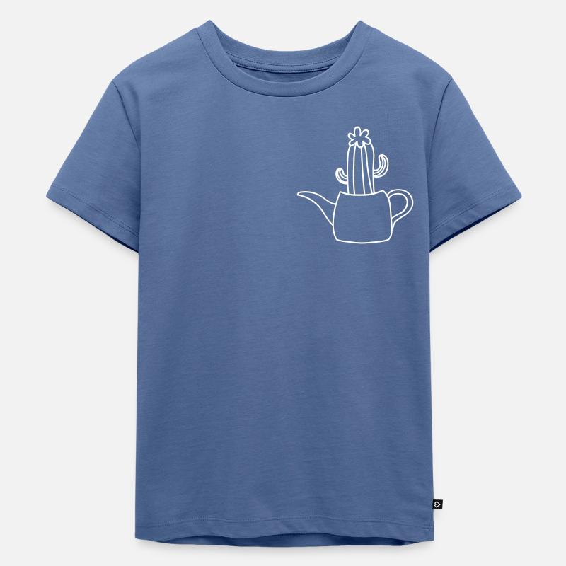 Plante d’intérieur minimaliste - T-shirt Premium bio Enfant - bleu pigeon