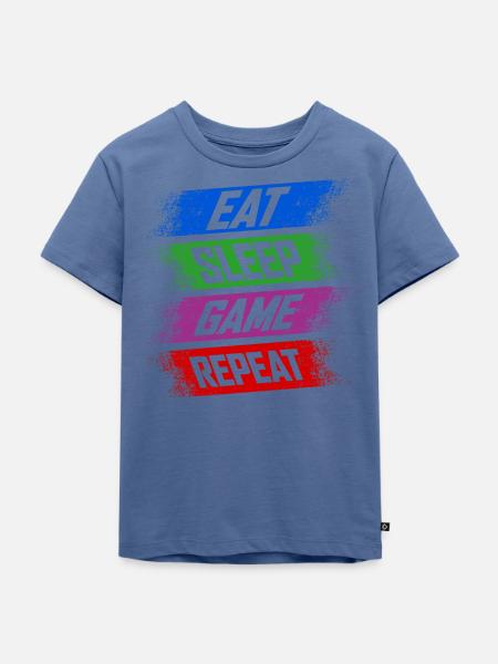 Spieler - Kinder Premium Bio T-Shirt - Taubenblau