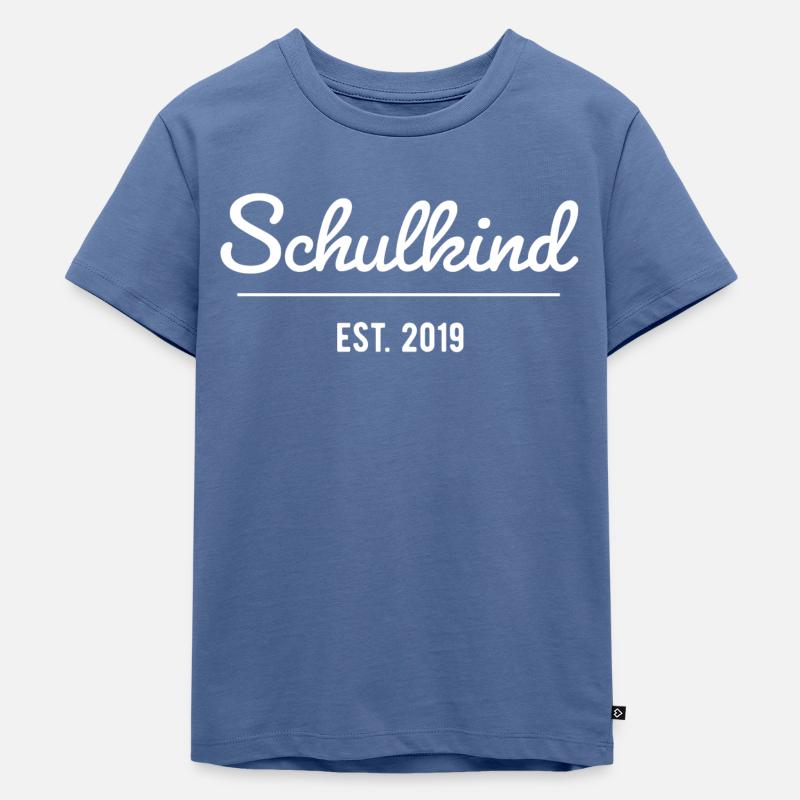 test - Kinder Premium Bio T-Shirt - Taubenblau