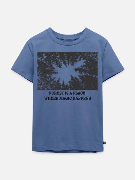Magic Forest - Kinder Premium Bio T-Shirt - Taubenblau