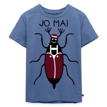 Lustiger Maikäfer - Kinder Premium Bio T-Shirt - Taubenblau - Vorne - Mikhail (115cm)