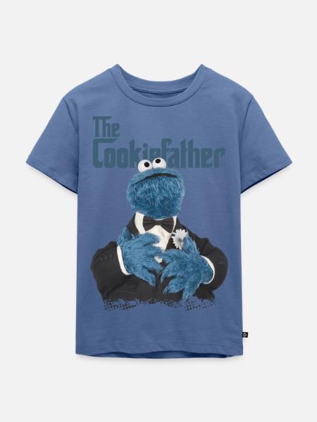 Sesamstraße The Cookiefather - Kinder Premium Bio T-Shirt - Taubenblau