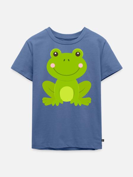 Frosch - Kinder Premium Bio T-Shirt - Taubenblau