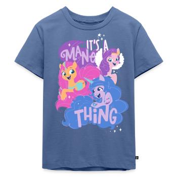 My Little Pony It's A Mane Thing - Kinder Premium Bio T-Shirt - Taubenblau - Vorne - Mikhail (115cm)