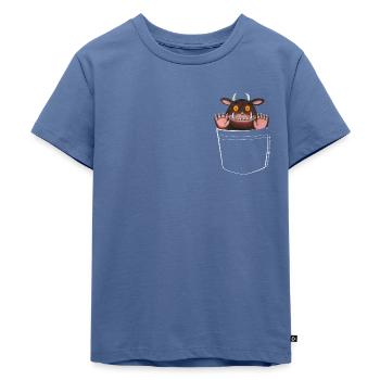 Der Grüffelo Tasche - Kinder Premium Bio T-Shirt - Taubenblau - Vorne - Mikhail (115cm)