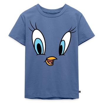 Looney Tunes Tweety Kostüm - Kinder Premium Bio T-Shirt - Taubenblau - Vorne - Mikhail (115cm)