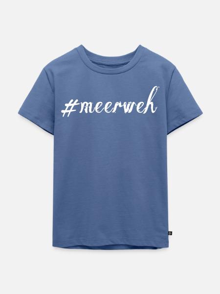 Meerweh - wite - Kinder Premium Bio T-Shirt - Taubenblau