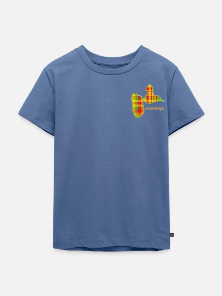 Madras Guadeloupe Geschenkidee - Kinder Premium Bio T-Shirt - Taubenblau