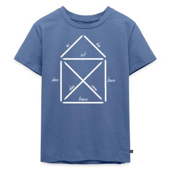 Das Haus vom Nikolaus Shirt für Weihnachten - Kinder Premium Bio T-Shirt - Taubenblau - Vorne - Mikhail (115cm)