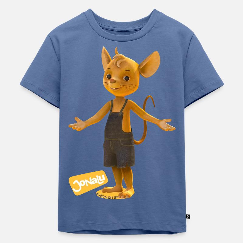 JoNaLu Mäuserich Jo - Kinder Premium Bio T-Shirt - Taubenblau