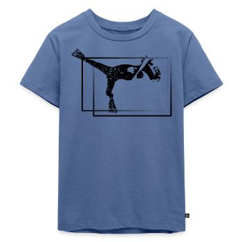 Reverse Bodyboarding - Kinder Premium Bio T-Shirt - Taubenblau - Vorne - Mikhail (115cm)
