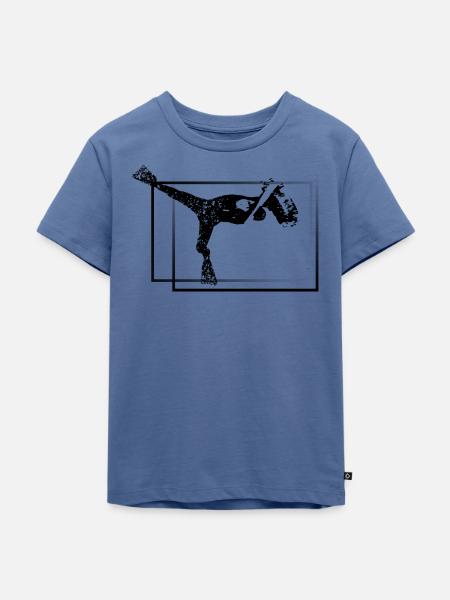 Reverse Bodyboarding - Kinder Premium Bio T-Shirt - Taubenblau