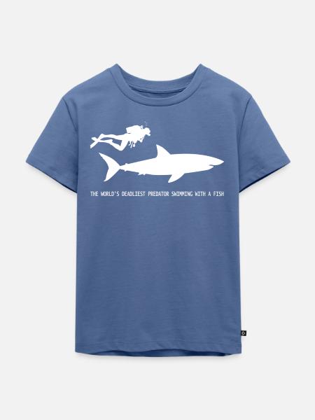 Raubtier - Kinder Premium Bio T-Shirt - Taubenblau
