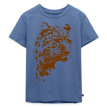 Gepard - Kinder Premium Bio T-Shirt - Taubenblau - Vorne - Mikhail (115cm)