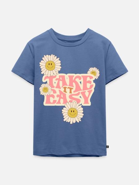 Take it Easy - Kinder Premium Bio T-Shirt - Taubenblau