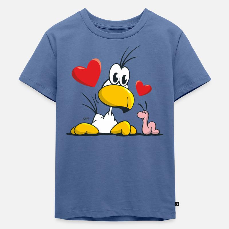 Sito forelsket! - Premium økologisk T-shirt til børn - dueblå