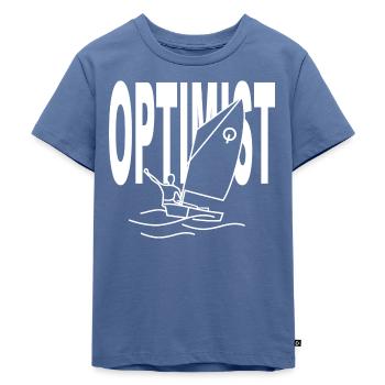 Optimist - Kinder Premium Bio T-Shirt - Taubenblau - Vorne - Mikhail (115cm)