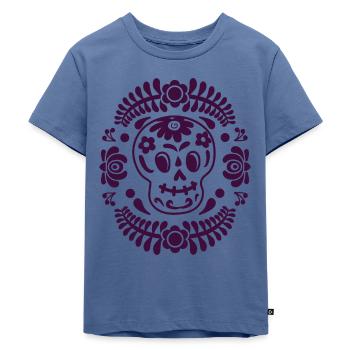 Día de los Muertos Tag der Toten Mexiko Feiertag - Kinder Premium Bio T-Shirt - Taubenblau - Vorne - Mikhail (115cm)