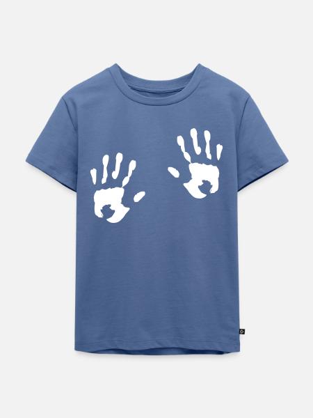 hands - Kinder Premium Bio T-Shirt - Taubenblau