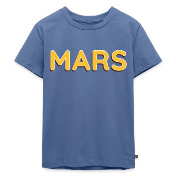 MARS Astro Text - Kinder Premium Bio T-Shirt - Taubenblau - Vorne - Mikhail (115cm)