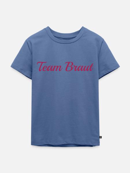 Team Braut - Kinder Premium Bio T-Shirt - Taubenblau