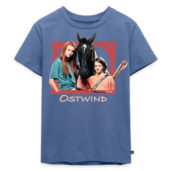 Ostwind Aris Ankunft Mika, Ari und Ostwind - Kinder Premium Bio T-Shirt - Taubenblau - Vorne - Mikhail (115cm)