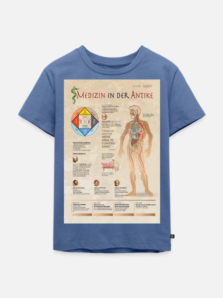 ANTIKE MEDIZIN - Kinder Premium Bio T-Shirt - Taubenblau