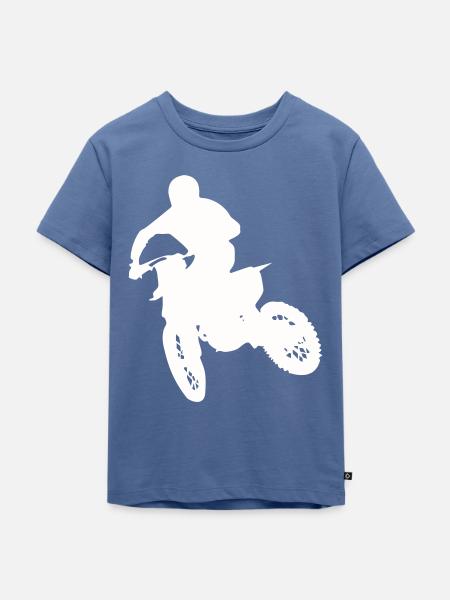 motocross - Kinder Premium Bio T-Shirt - Taubenblau