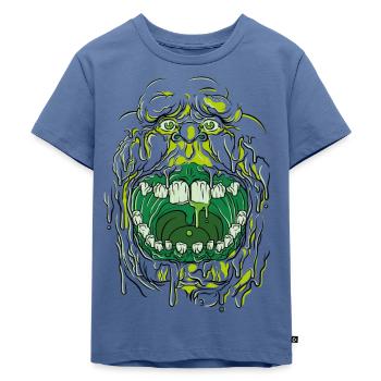 Ghostbusters Slimer Kostüm - Kinder Premium Bio T-Shirt - Taubenblau - Vorne - Mikhail (115cm)