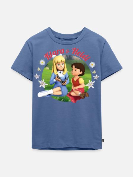 Heidi Klara & Heidi Freundschaft - Kinder Premium Bio T-Shirt - Taubenblau